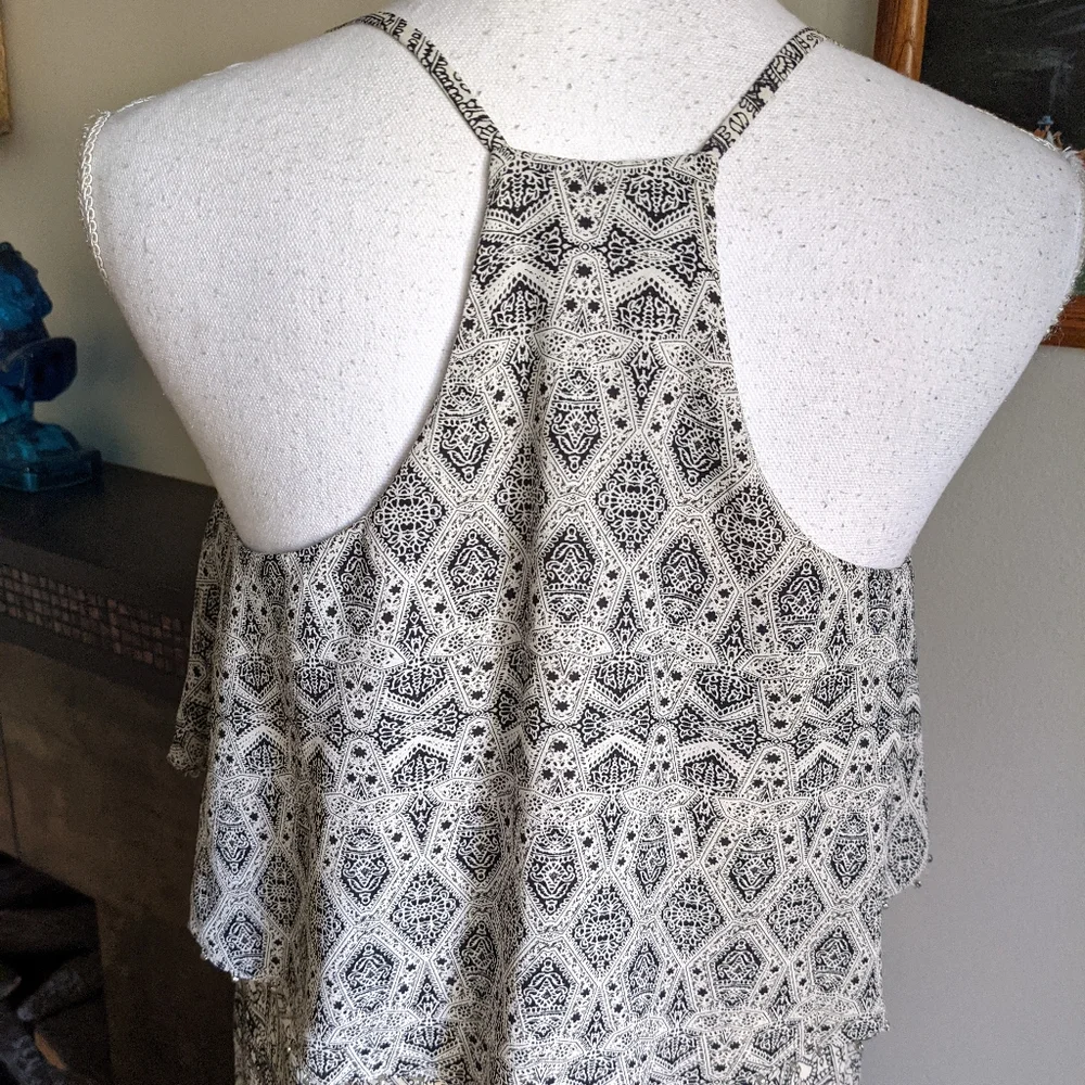 Anthropologie Fliese Maxi Dress Vanessa Virginia Wmns 2 Beaded Trim Flounce 158 - Picture 6 of 9